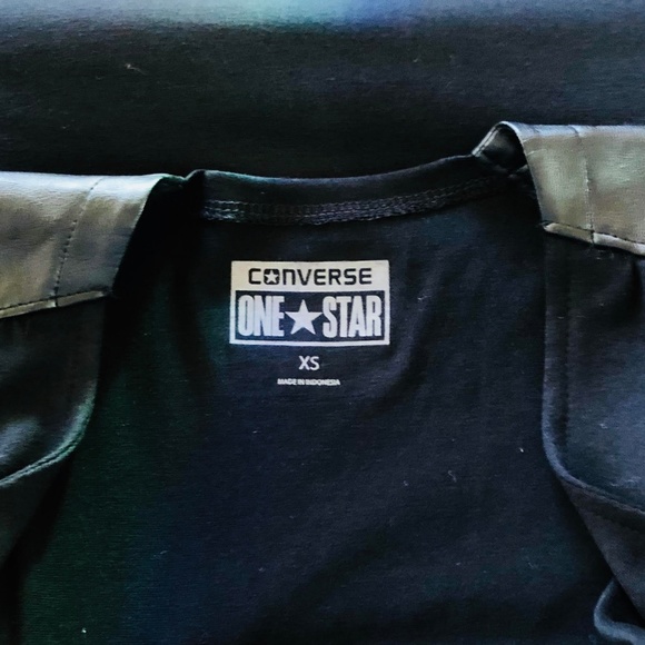 🆕CONVERSE Dress One Star zipper front Blck Skater - Picture 3 of 8